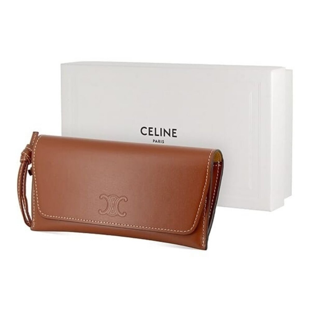 New CELINE Triomphe Havana Square CL40313U 53A Sunglasses Women - Picture 3 of 3